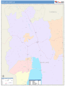 Bear Lake County, ID Digital Map Color Cast Style